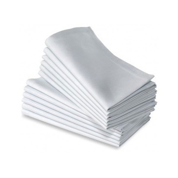 Serviette blanche en tissu