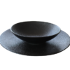 Assiette plate noire – Image 2