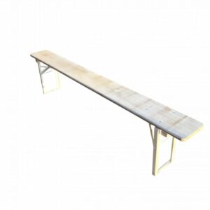 Banc en bois blanc vieilli